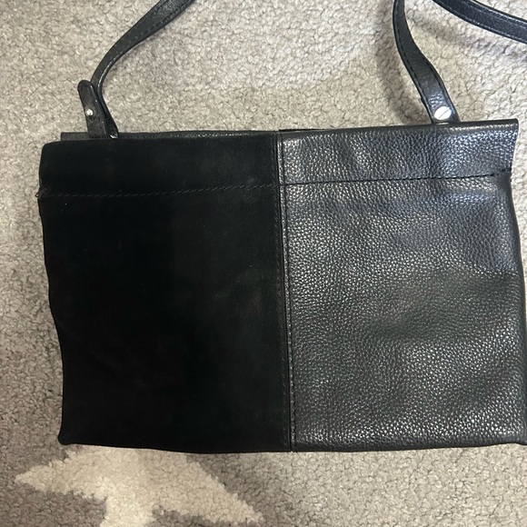 Zara Handbags - Zara Two Tone Black Leather Crossbody Bag